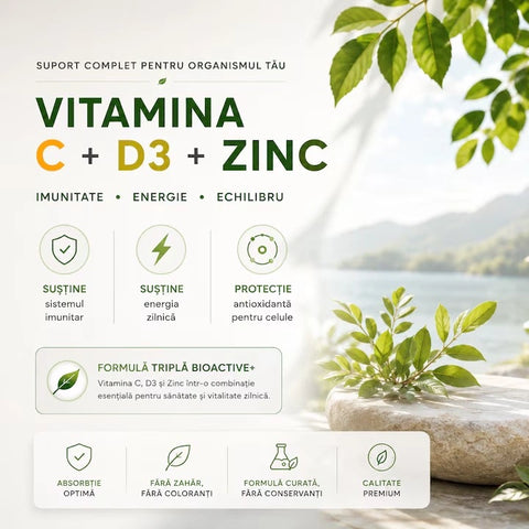 Vitamina C + D3 + Zinc ImmunoBoost Pro 180 Caps | F&B Pharma