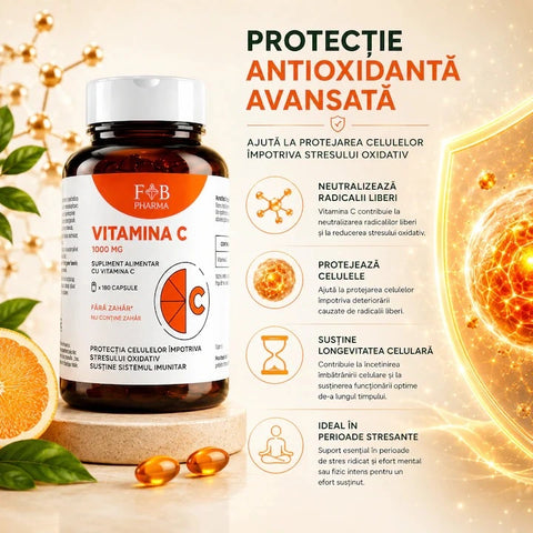 Vitamina C 1000 mg RegenVital Longevity Complex+180 Capsule Softgel | F&B Pharma